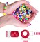 Pony Beads Jewelry Making Kit, 9mm Pony Beads Rainbow Opaque Beads Small Loose Spacer Beads for Friendship Bracelet Jewelry Necklace Making Crafts for Independence Day Gift (24colors)